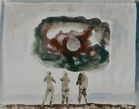 Tre figure che guardano il cielo, 1974